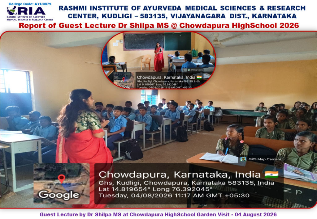 Report of Guest Lecture by Dr Shilpa MS at HighSchool on Chowdapura 2026