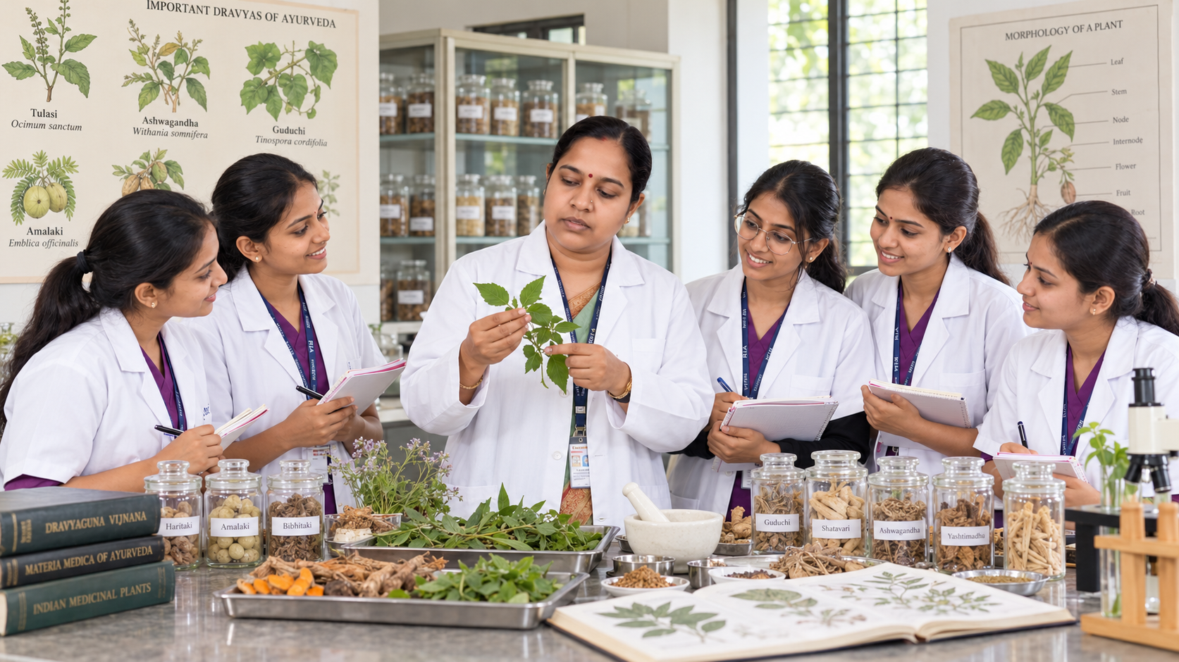 Ayurveda Herbarium Practical Class